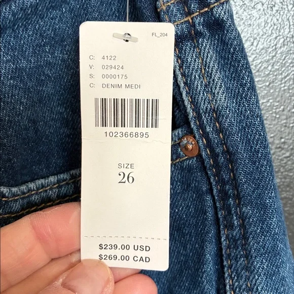 NWT DL1961 Hepburn Wide Leg High-rise Ankle Jeans Sz 26 - Picture 9 of 12